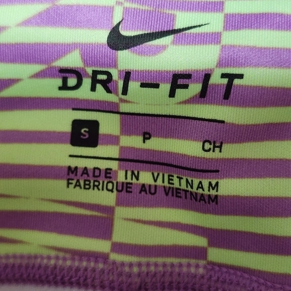Nike air epic fast outwear high rise tight..neon green & lavender size small - Picture 7 of 8
